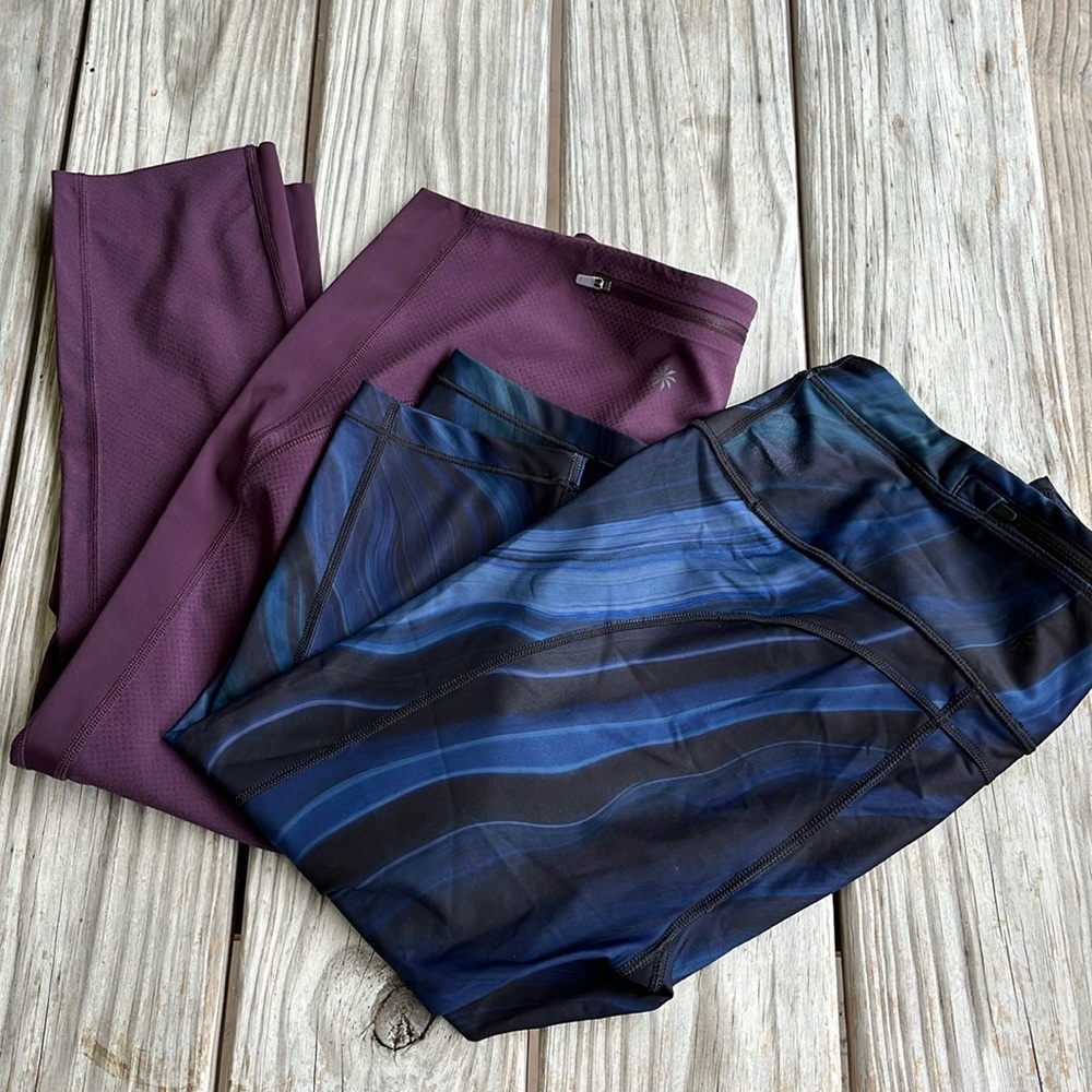 Two Athleta capri/crop leggings, size Small